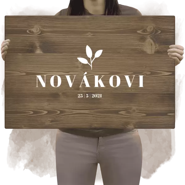 Dřevěná cedule na podpisy SALMA
