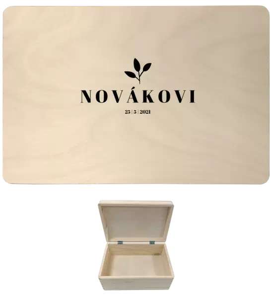 Dřevěný box s víkem SALMA