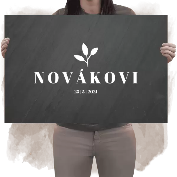 Kamenná cedule na podpisy SALMA