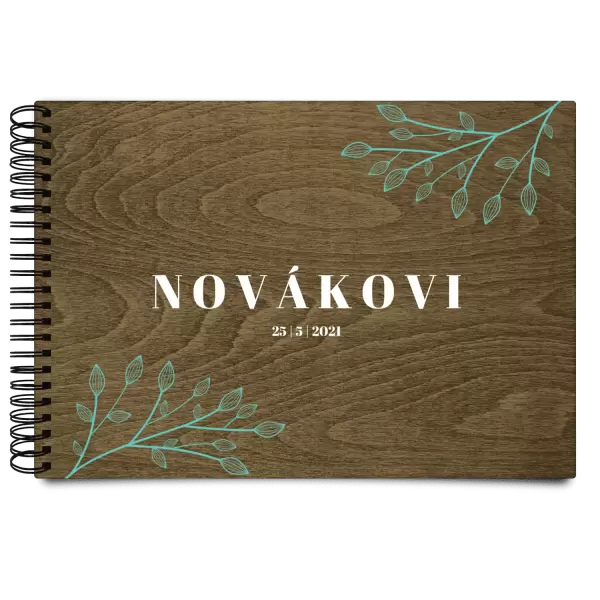 Dřevěné svatební album TARA