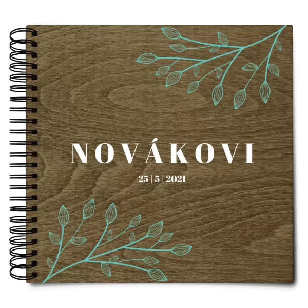 Dřevěné svatební album TARA
