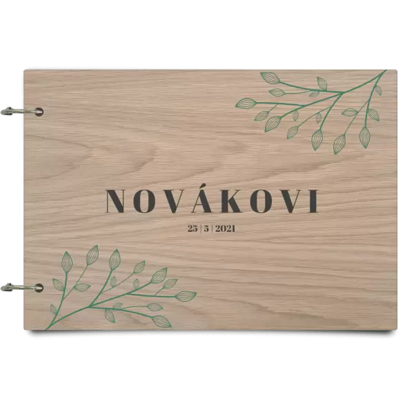 Dřevěné svatební album TARA