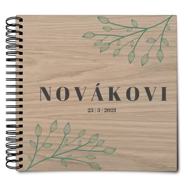 Dřevěné svatební album TARA