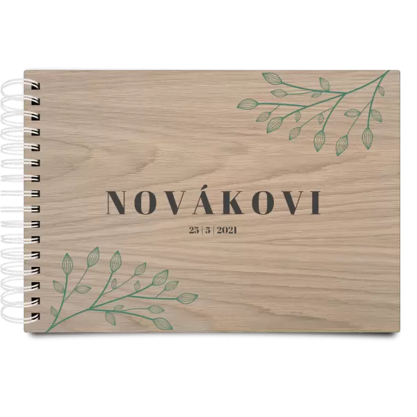 Dřevěné svatební album TARA
