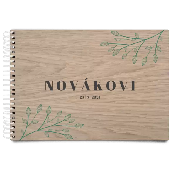 Dřevěné svatební album TARA