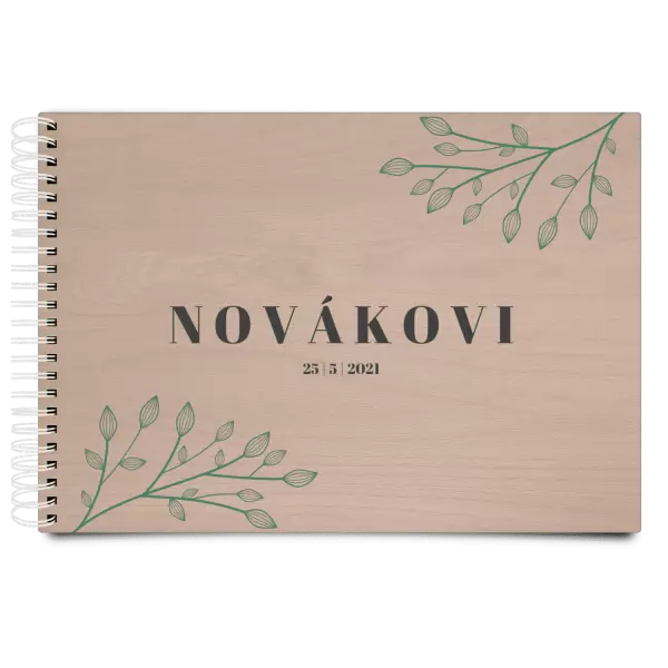 Dřevěné svatební album TARA