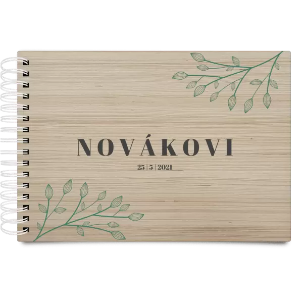 Dřevěné svatební album TARA