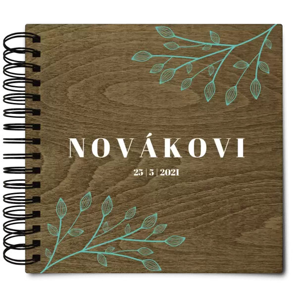 Dřevěné svatební album TARA