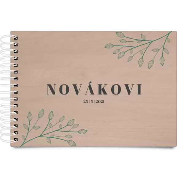 Dřevěné svatební album TARA