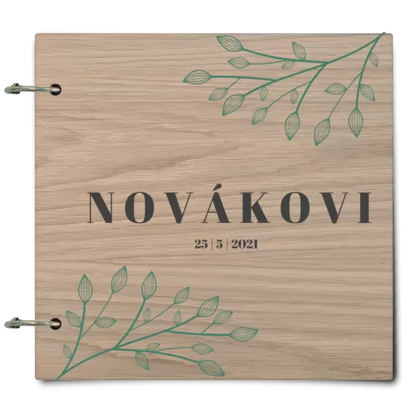 Dřevěné svatební album TARA