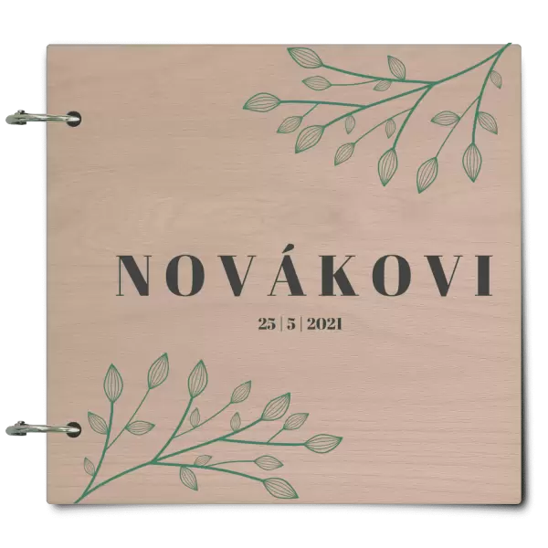 Dřevěné svatební album TARA