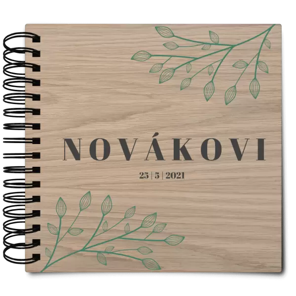 Dřevěné svatební album TARA