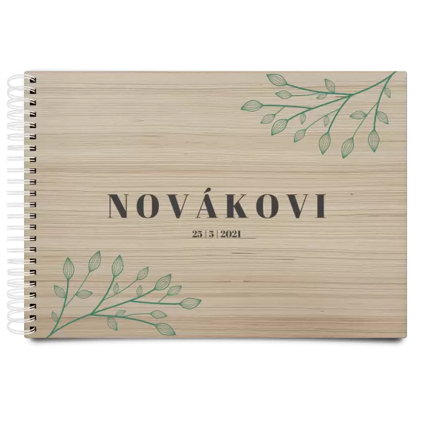 Dřevěné svatební album TARA