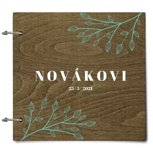 Dřevěné svatební album TARA