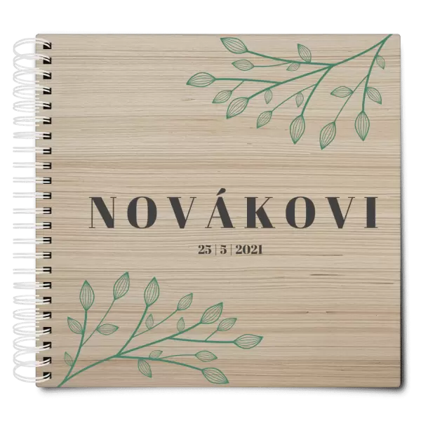 Dřevěné svatební album TARA