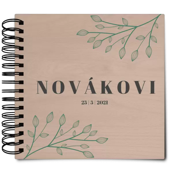 Dřevěné svatební album TARA