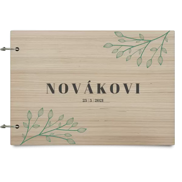 Dřevěné svatební album TARA