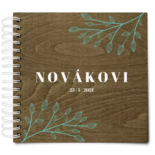 Dřevěné svatební album TARA