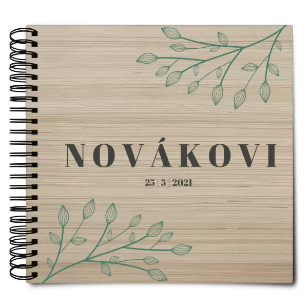 Dřevěné svatební album TARA