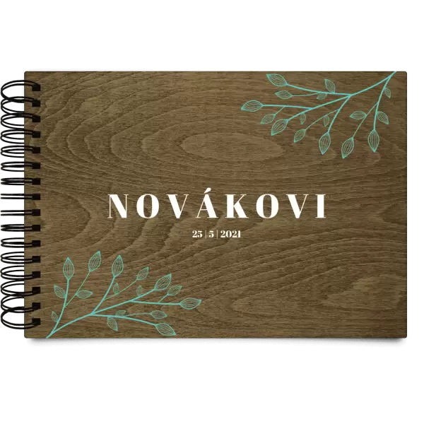 Dřevěné svatební album TARA