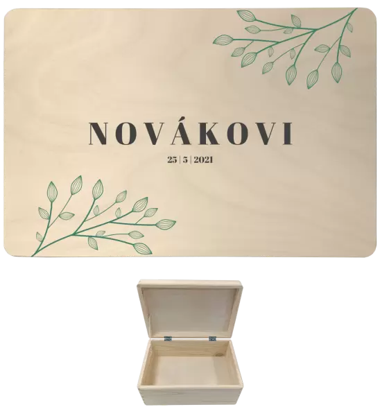 Dřevěný box s víkem TARA