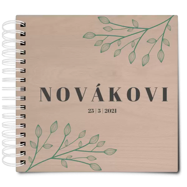 Dřevěné svatební album TARA