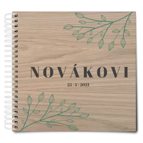 Dřevěné svatební album TARA