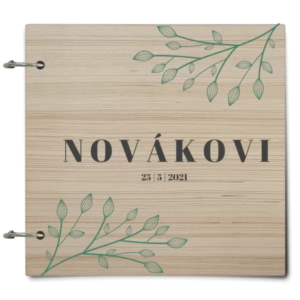 Dřevěné svatební album TARA