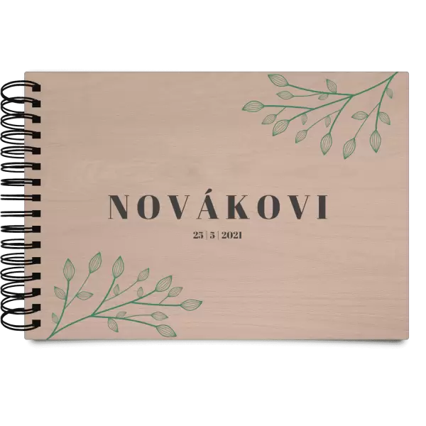 Dřevěné svatební album TARA