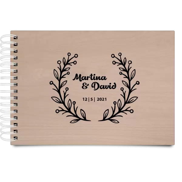 Dřevěné svatební album VANDA