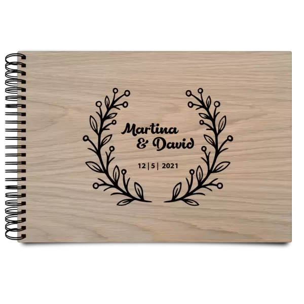 Dřevěné svatební album VANDA