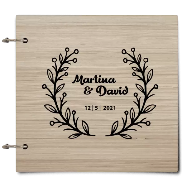 Dřevěné svatební album VANDA