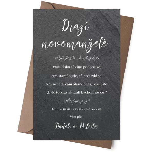 Kamenné blahopřání ADINA