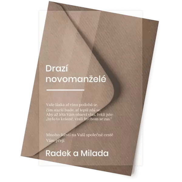 Plexi blahopřání CINA