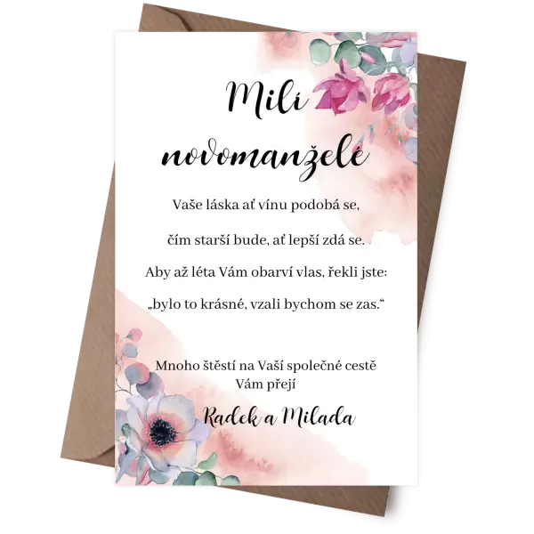 Papírové blahopřání BARBORA