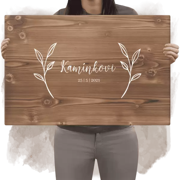 Dřevěná cedule na podpisy ZOLA