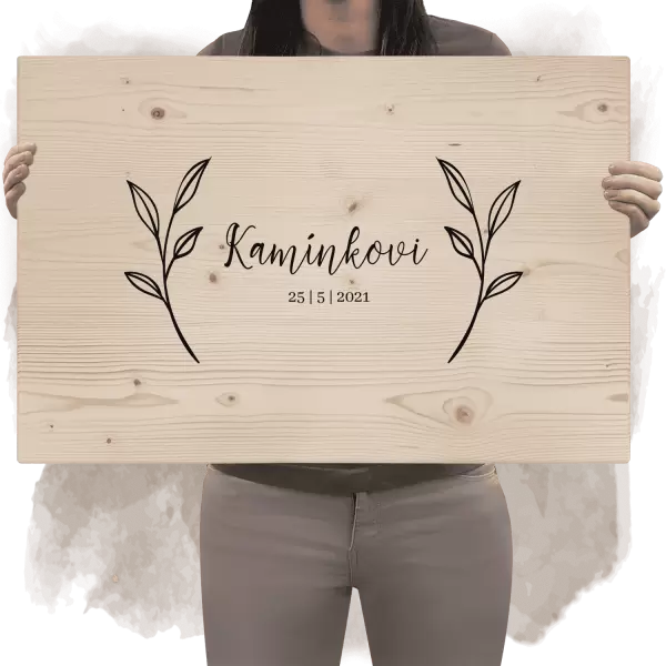 Dřevěná cedule na podpisy ZOLA