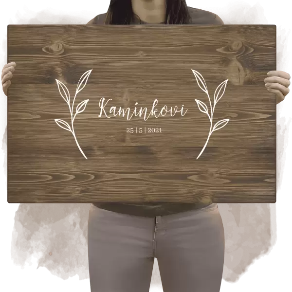 Dřevěná cedule na podpisy ZOLA