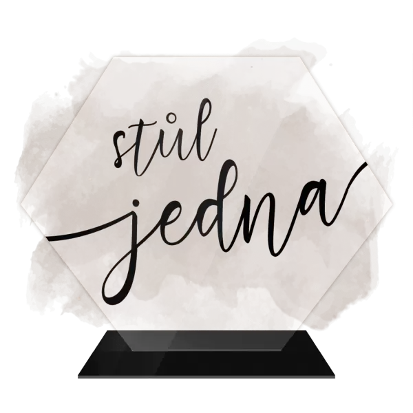 Plexi číslo stolu LUCIE