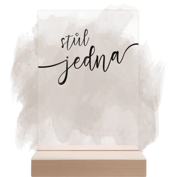 Plexi číslo stolu LUCIE