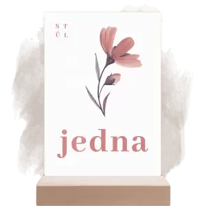 Plexi číslo stolu MILADA