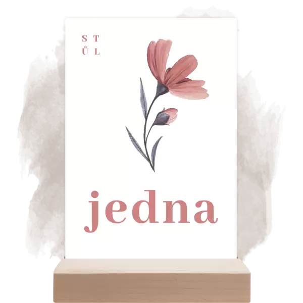 Papírové číslo stolu MILADA