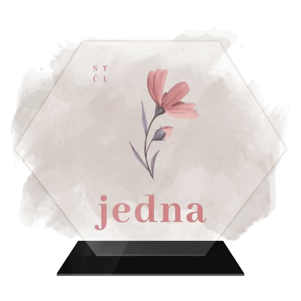 Plexi číslo stolu MILADA