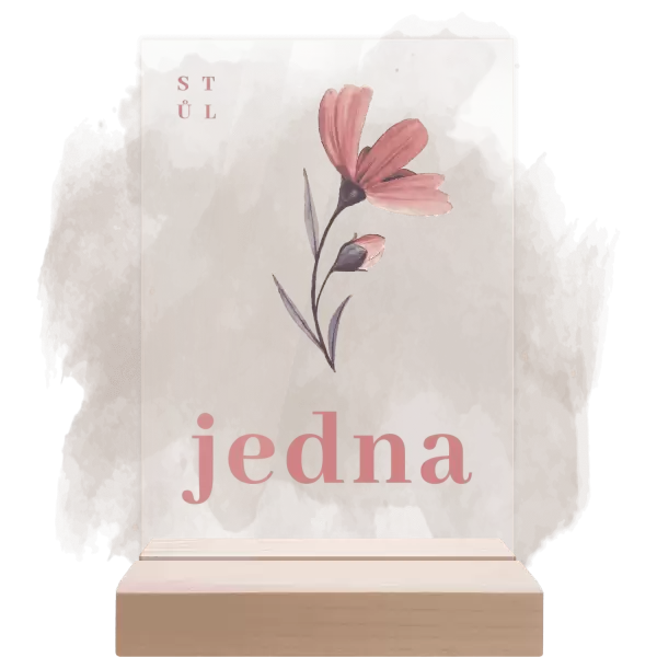 Plexi číslo stolu MILADA