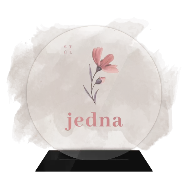 Plexi číslo stolu MILADA