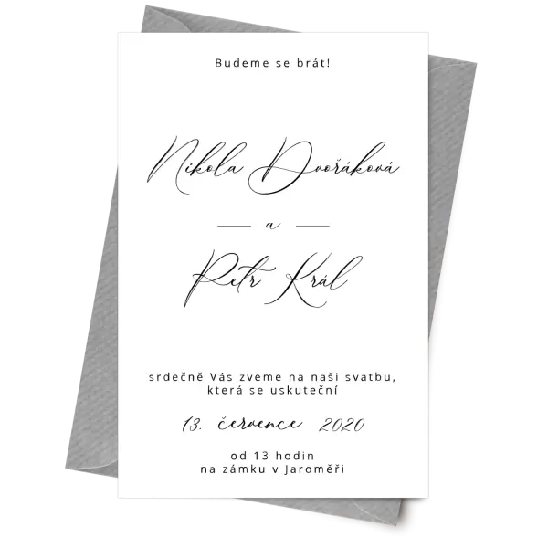 Papírové svatební oznámení MOLY