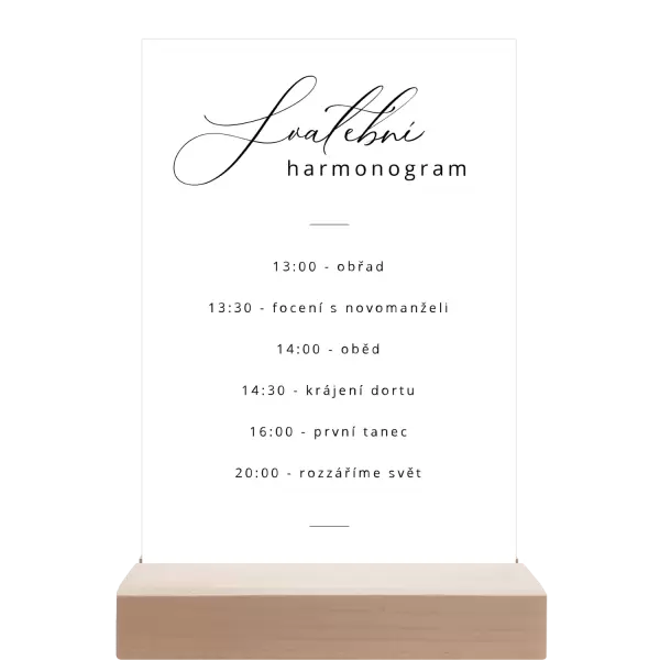 Papírový harmonogram MOLY