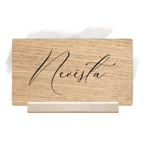 Dřevěná jmenovka MOLY