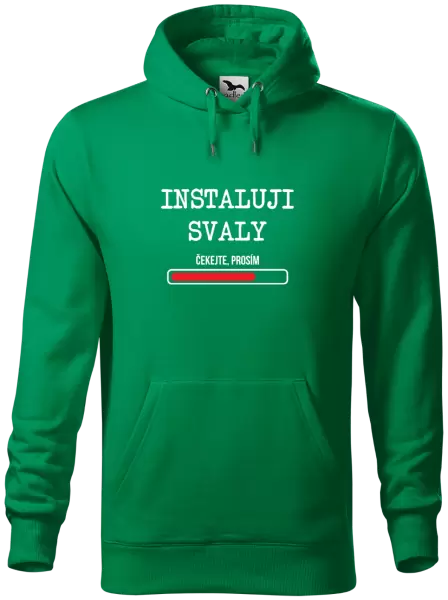 Pánská mikina Instaluji svaly, čekejte prosím