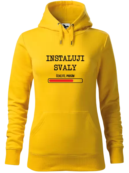 Dámská mikina Instaluji svaly, čekejte prosím